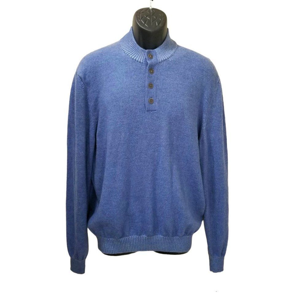 Johnnie-O 100% Merino Wool Knit Pullover Men’s Size Large